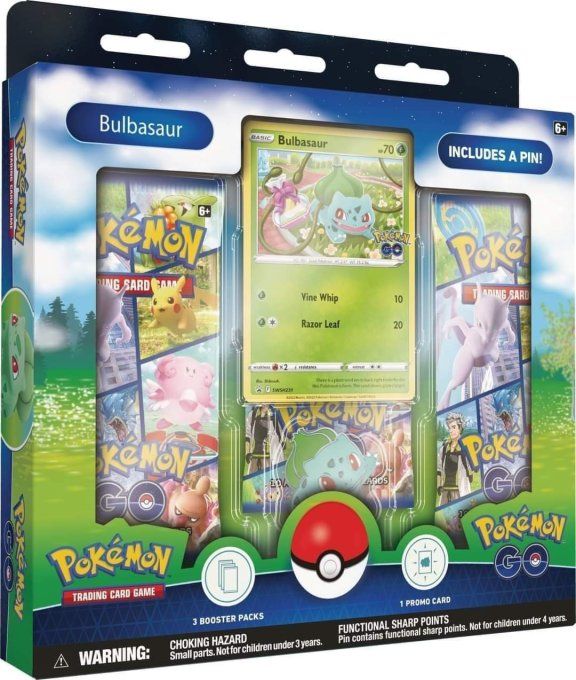 Coffret Pinbox Pokemon Go EB10.5 - Salameche, Carapuce et Bulbizarre - FR